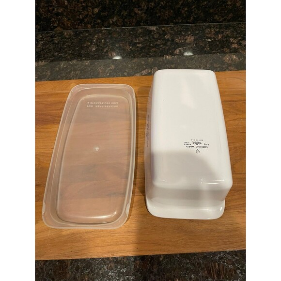 Corning Ware P-315-B Blue Cornflower Loaf Pan w/ Plastic Lid - Picture 4 of 6